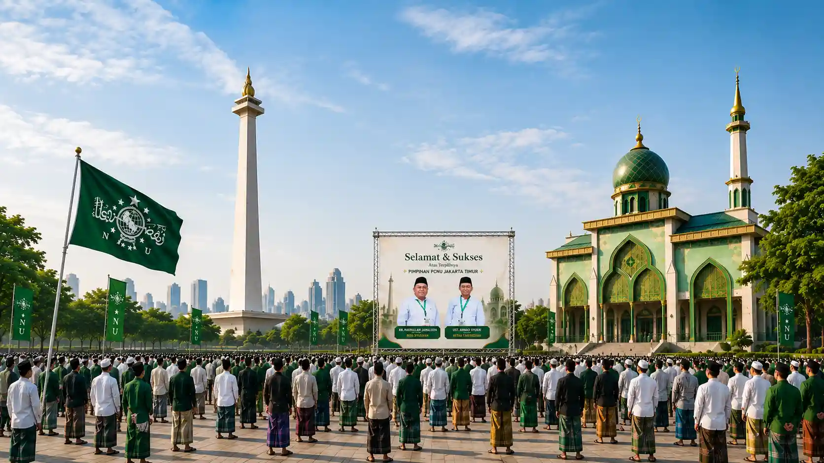 Kebersamaan pengurus dan warga PCNU Pengurus Cabang Kabupaten Banyumas